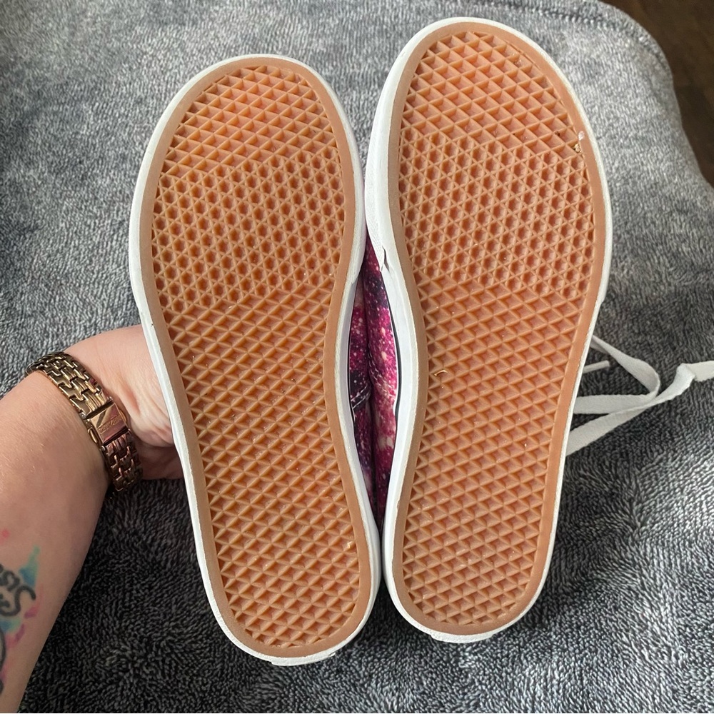 Vans Authentic Galaxy Cosmic Pink Nebula Low Top Sneakers Youth Size 1.0 - Picture 6 of 7